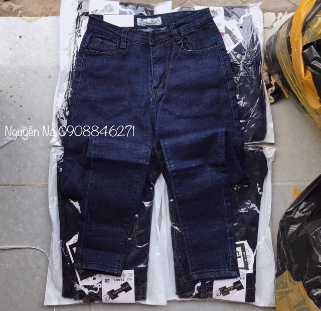 Quần jeans ôm co giãn xanh đậm