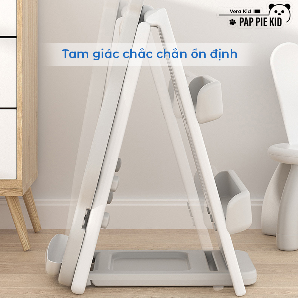 Bảng Vẽ, Bảng vẽ cho bé hình gấu Vera Kid Tặng kèm bộ số chữ và ghế ngồi cho bé