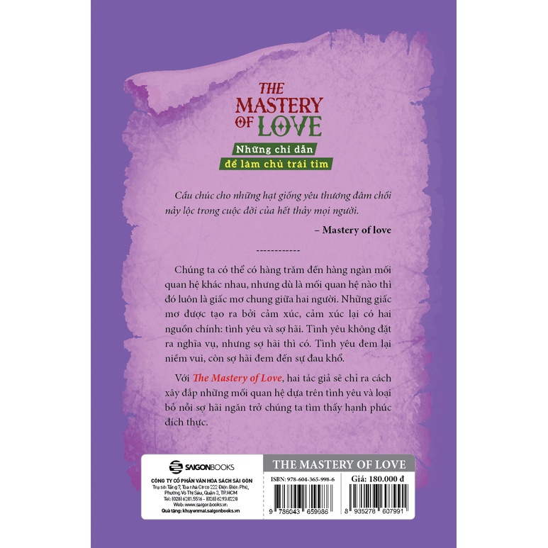 SÁCH - The mastery of love - Những chỉ dẫn để làm chủ trái tim - Tác giả Janet Mills , Miguel Angel Ruiz, M.D. - Mvn Books