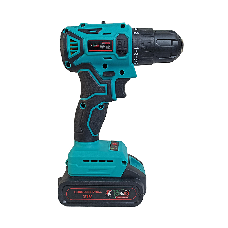 Máy khoan pin 21V ROMANO RKP2102, động cơ KHÔNG chổi than