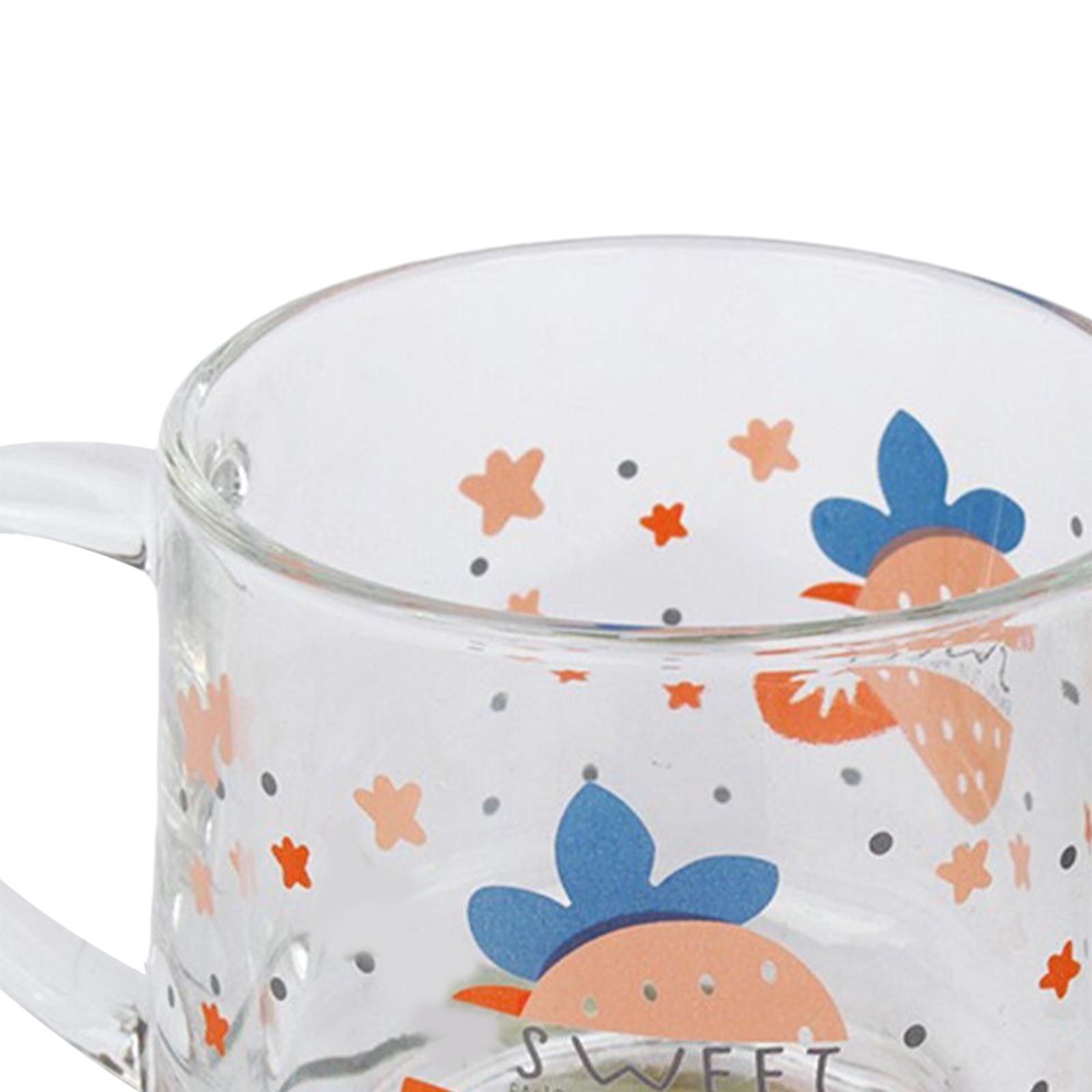 Glass Coffee Cup Teacup Tea Mug with Handle Milk Mug for Yogurt Juice