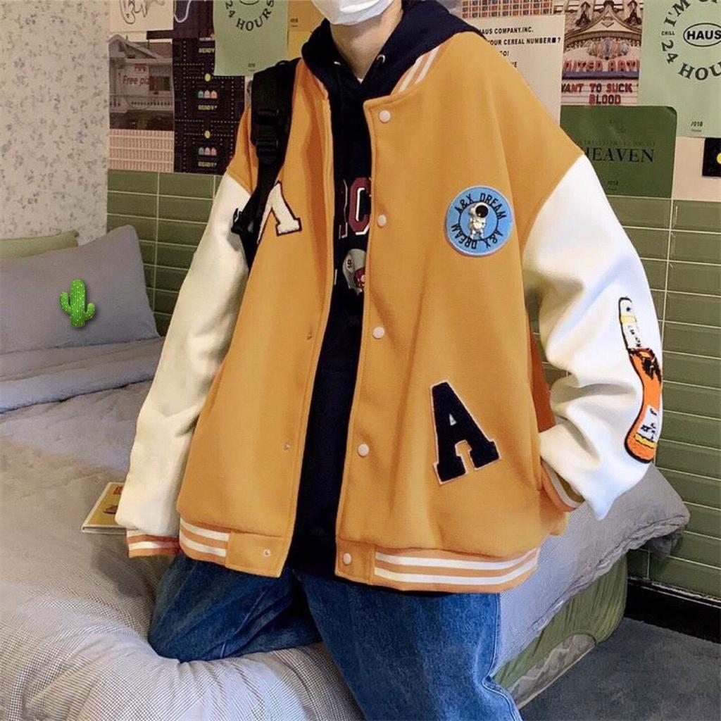 Áo Khoác Bomber A&X Dream in phối siêu cá tính form Unisex Chất Nỉ Bông