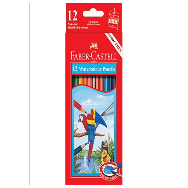 Faber-Castell-114462-Chì Màu Nước Parrot - 12 Màu Dài