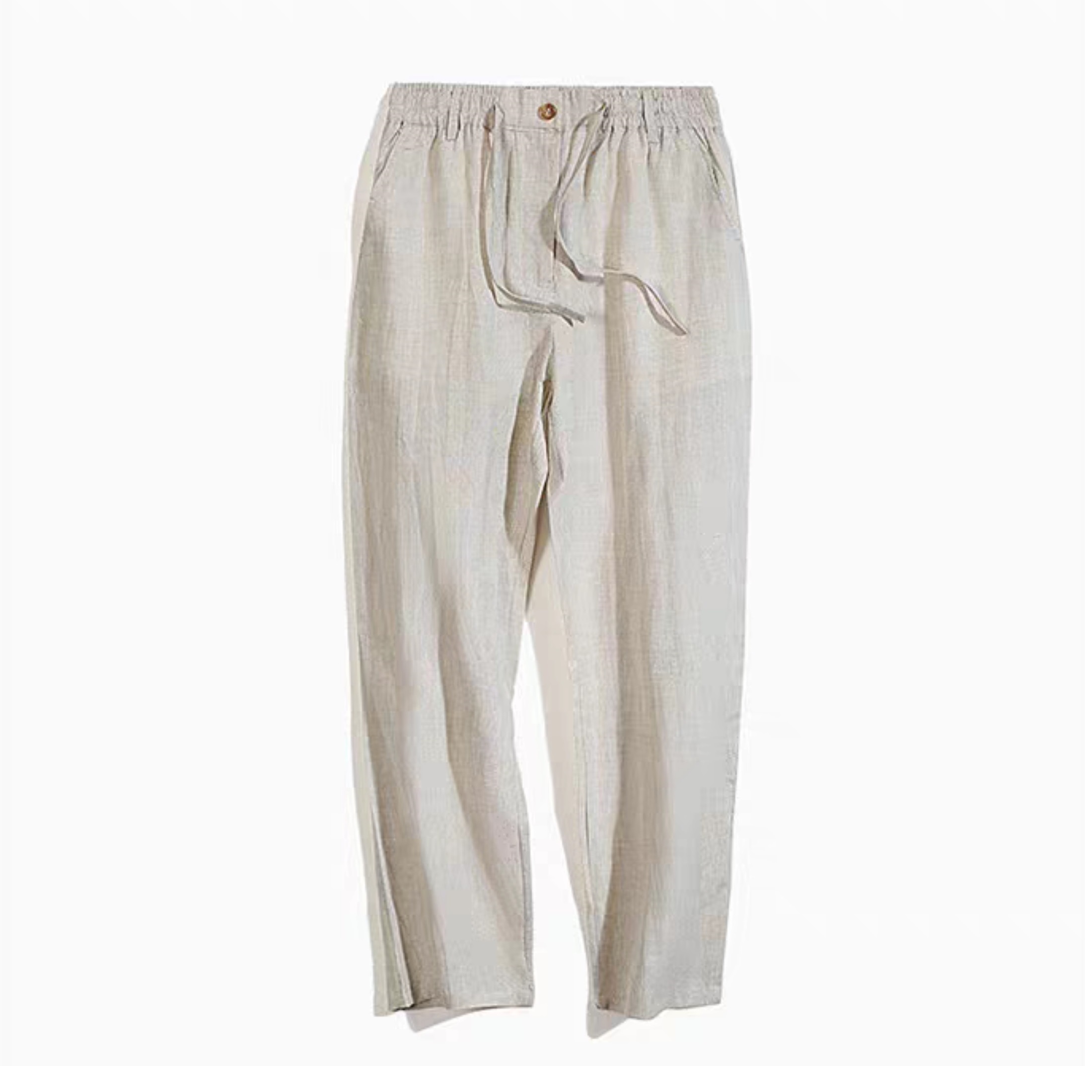 Quần linen nam , quần đi biển chất liệu thoáng mát dễ mặc có dây rút eo phối khóa cúc QD11