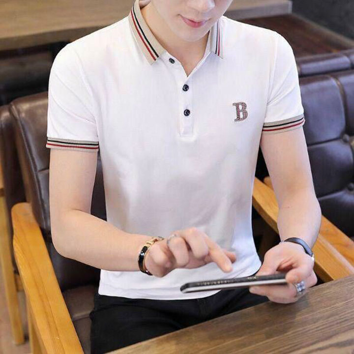 Áo thun nam có cổ tay ngắn vải thun cotton co giãn ATN01