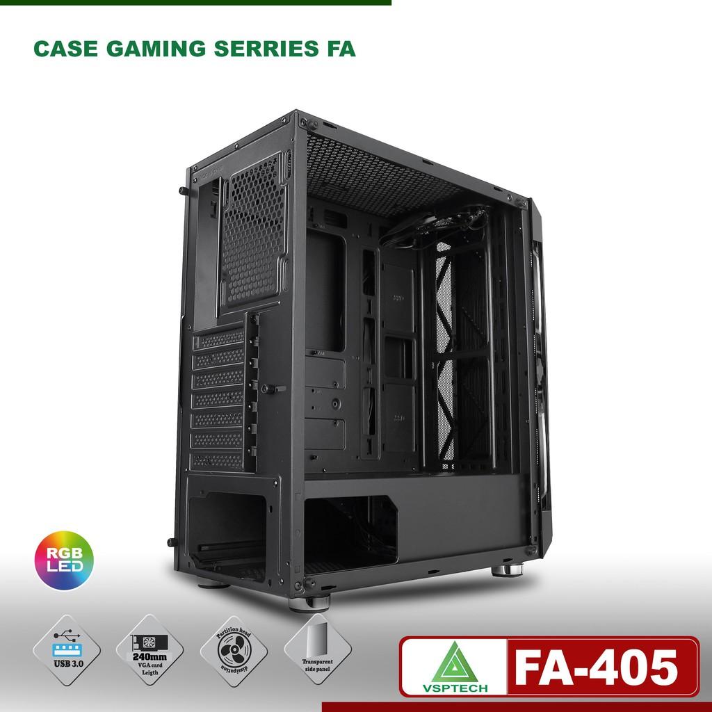 Case FA-405 Gaming Có Sẵn Fan 20cm LED ARGB