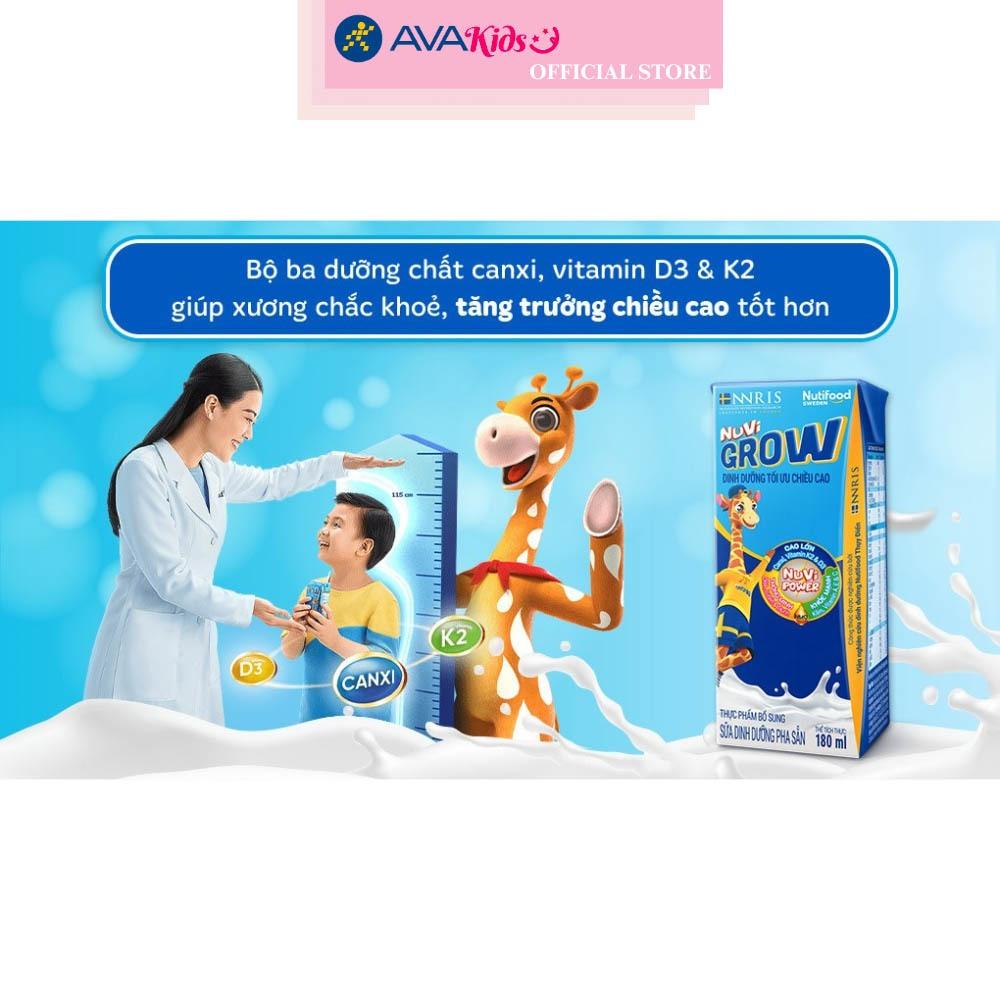 Lốc 4 hộp sữa pha sẵn Nutifood NuVi Grow 180 ml (từ 1 tuổi)