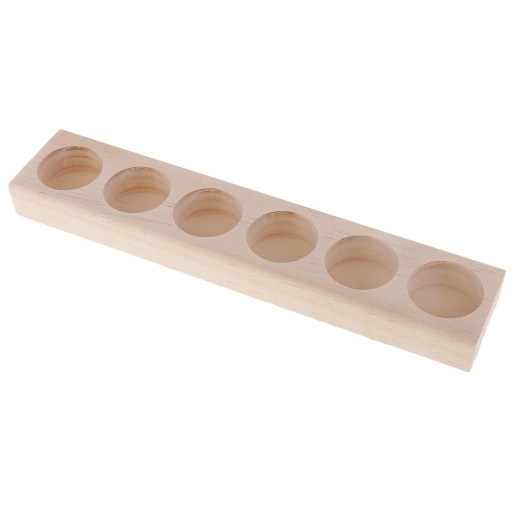 2Pc Wood Essential Oil Bottle Organizer Rack Aromatherapy Oils Display Stand
