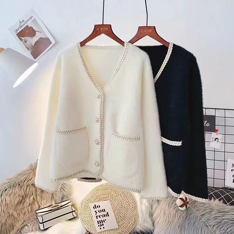 Hàng Sẵn_ Áo khoác len lông thỏ mềm mịn ngọt ngào Hadu shop