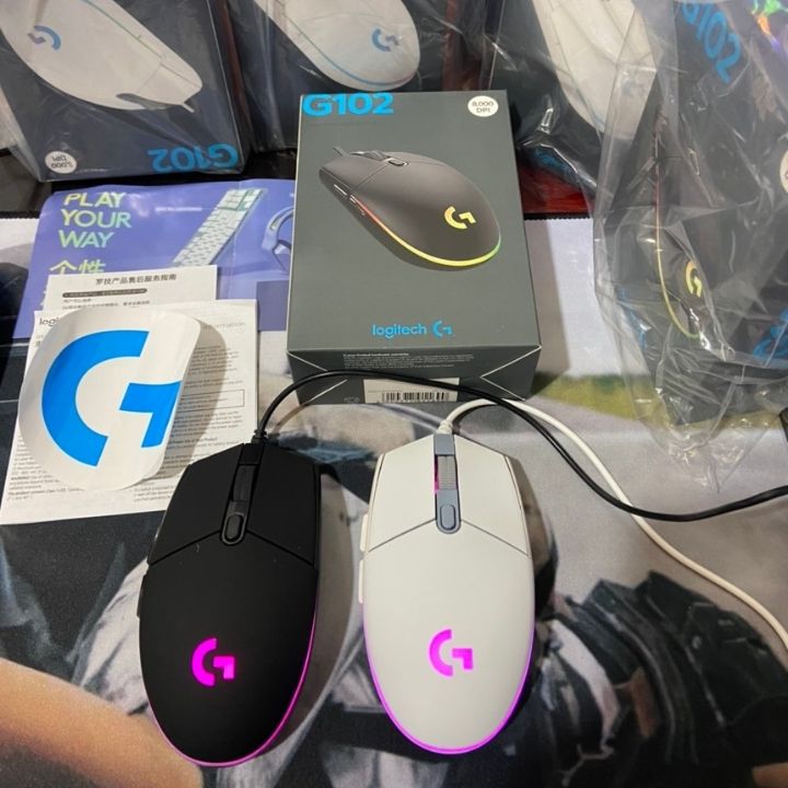 Chuột gaming Chơi Game Có Dây Logitech G102 8000DPI RGB 6 Phím - Hàng nhập khẩu