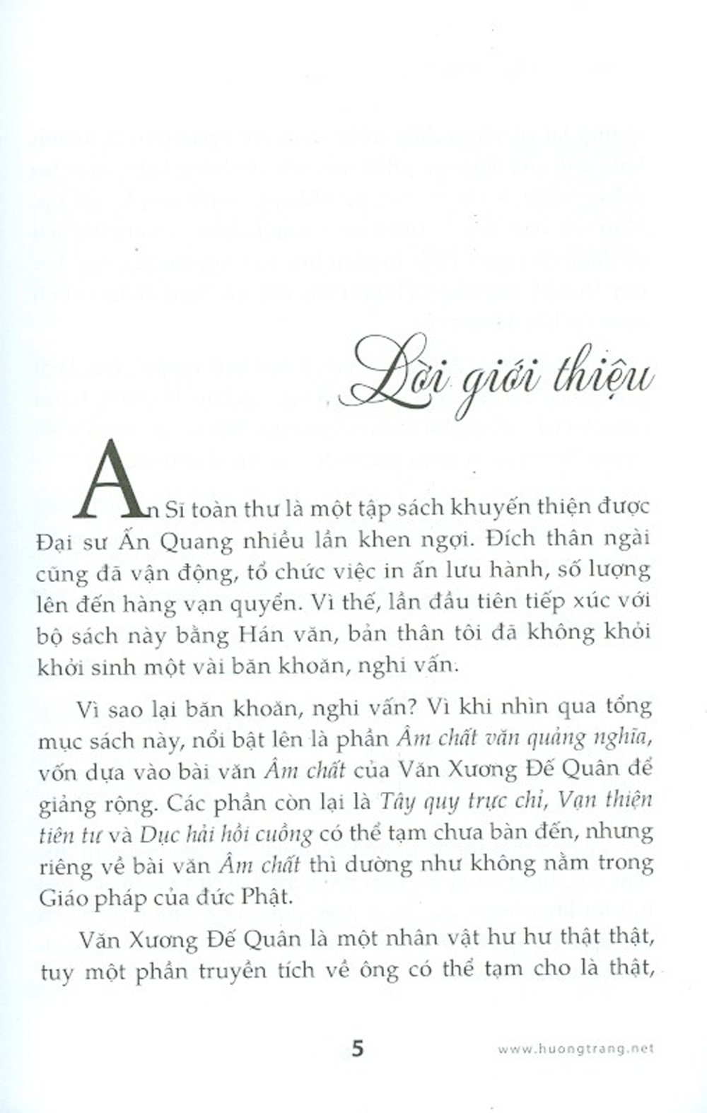 An Sĩ Toàn Thư - Khuyên Người Tin Sâu Nhân Quả - Quyển Thượng