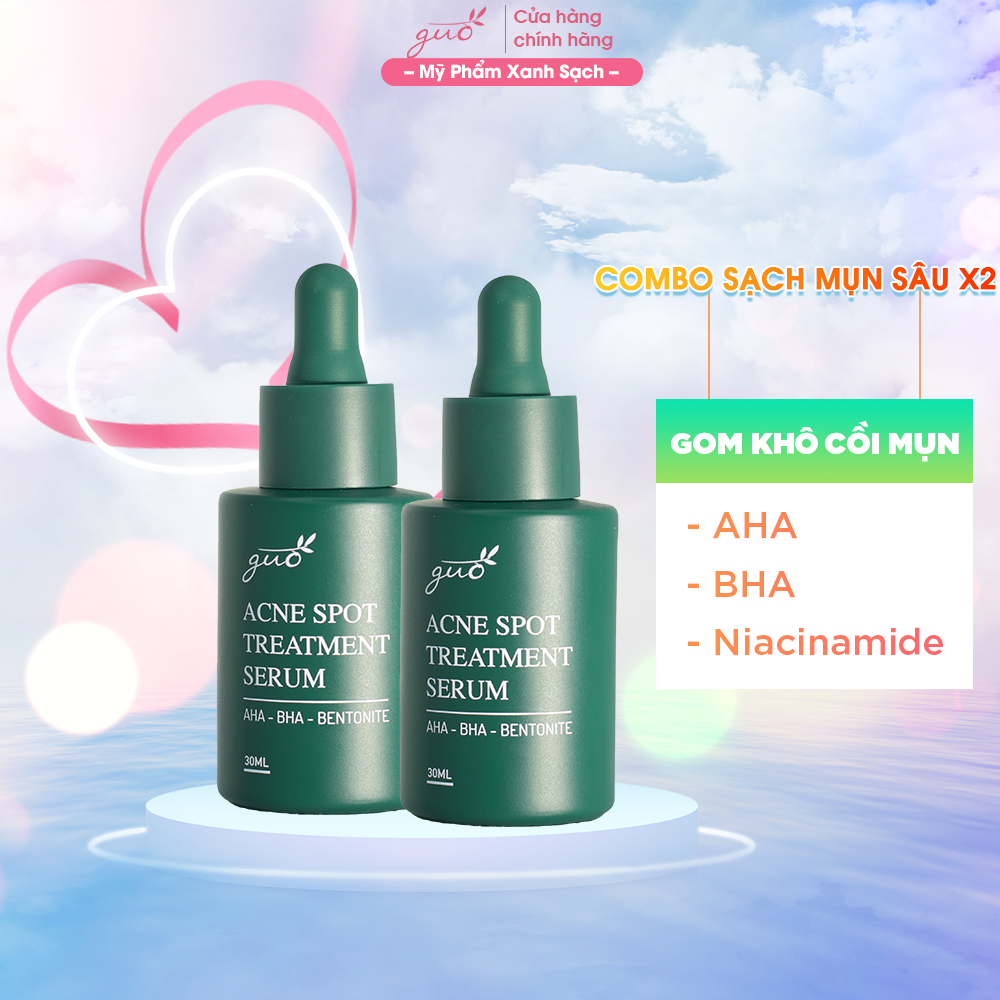 Bộ đôi serum mờ thâm mụn GUO 30ml - [97% feedback khách tin dùng hiệu quả]