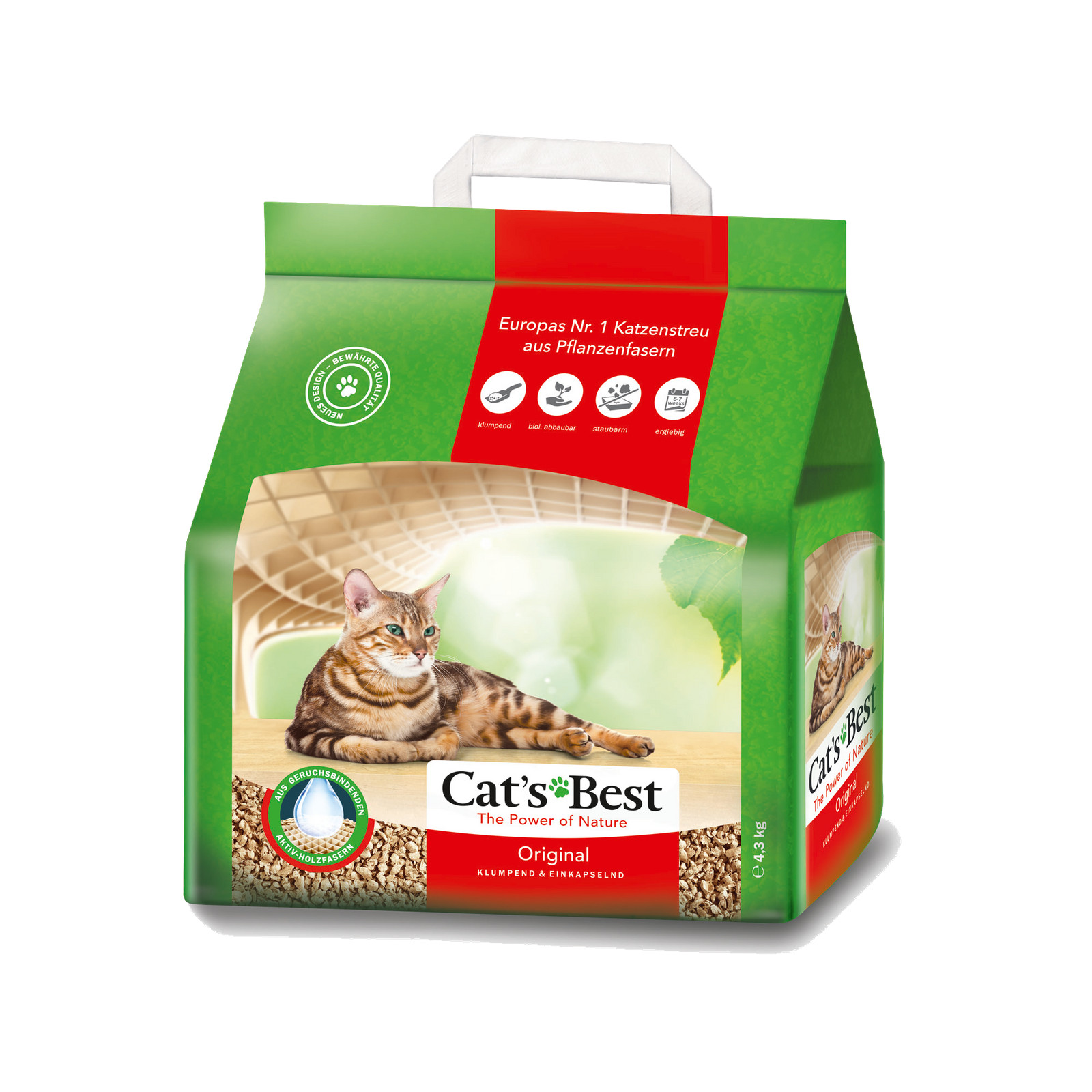 Cát Vệ Sinh Hữu Cơ Vón Cục Khử Mùi Và Vi Trùng Original Cat's Best CBOR10L (4.3kg)