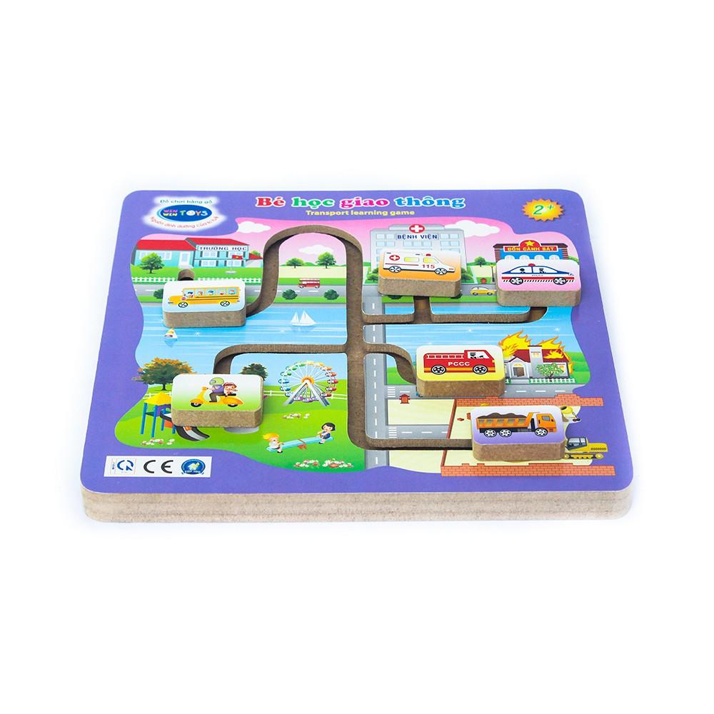 Đồ chơi gỗ Bé học giao thông | Winwintoys 69292 | Phát triển trí tuệ và khéo léo | Đạt tiêu chuẩn CE và TCVN