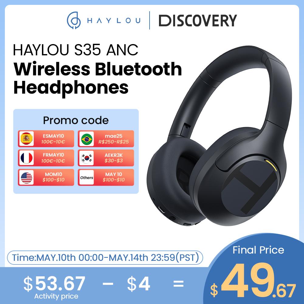 Haylou S35 ANC Wireless Bluetooth 5.2 Tai nghe 42dB Tai nghe khử tiếng ồn trên tai điện