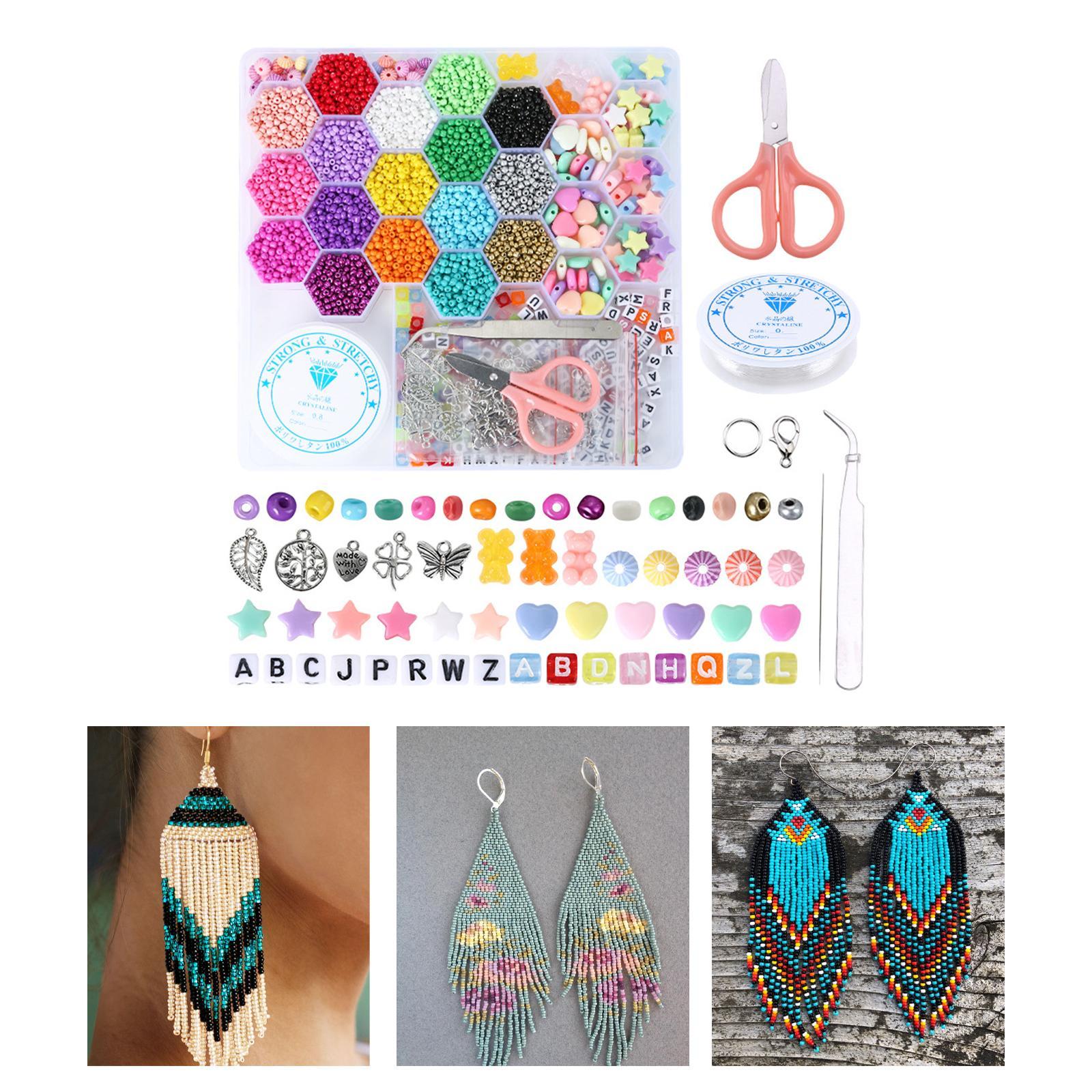 Glass Seed Beads Tweezer Letter Beads for Necklace Bracelet Jewelry Making