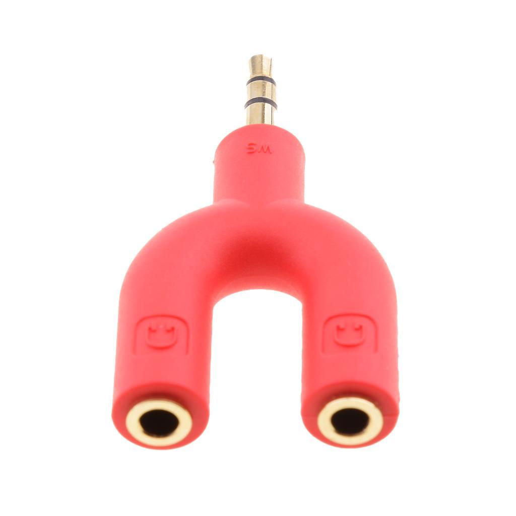 Audio Splitter , 3.5mm Male to 2 Female Socket Adapter, Stereo Cable