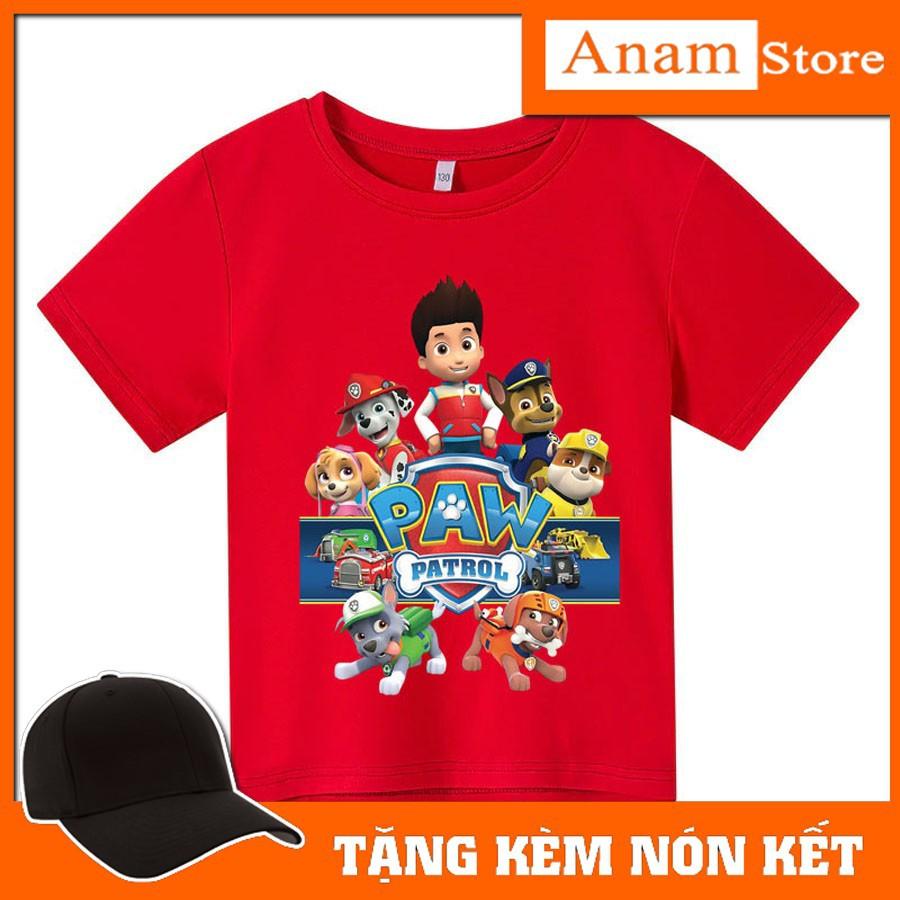 (Tặng kèm nón kết) Áo thun trẻ em in hình Đội Chó Cứu hộ - Có size người lớn, Anam Store