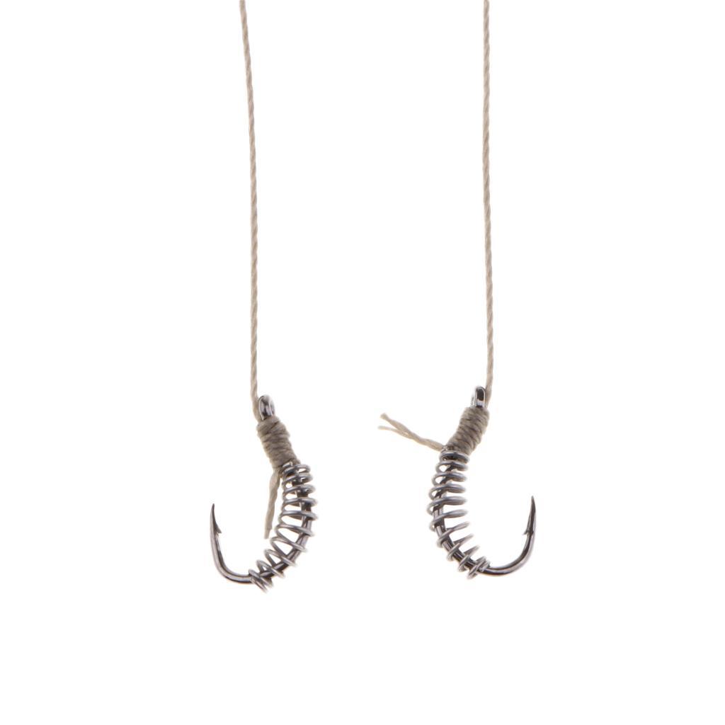 2-4pack 5pairs Spring Hooks Barbed Swivel Fishing Hooks Accessories Hook Size 4