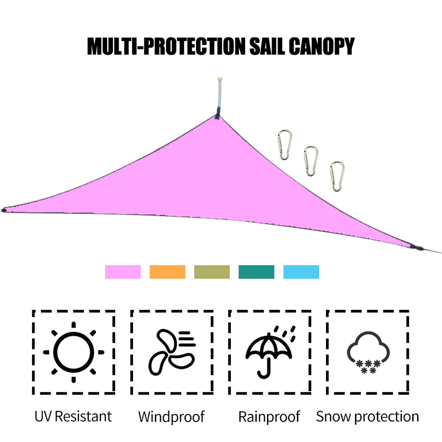 Dù chống mưa chống nắng UV Canopy hình Tam giác 210T nhựa Polyester