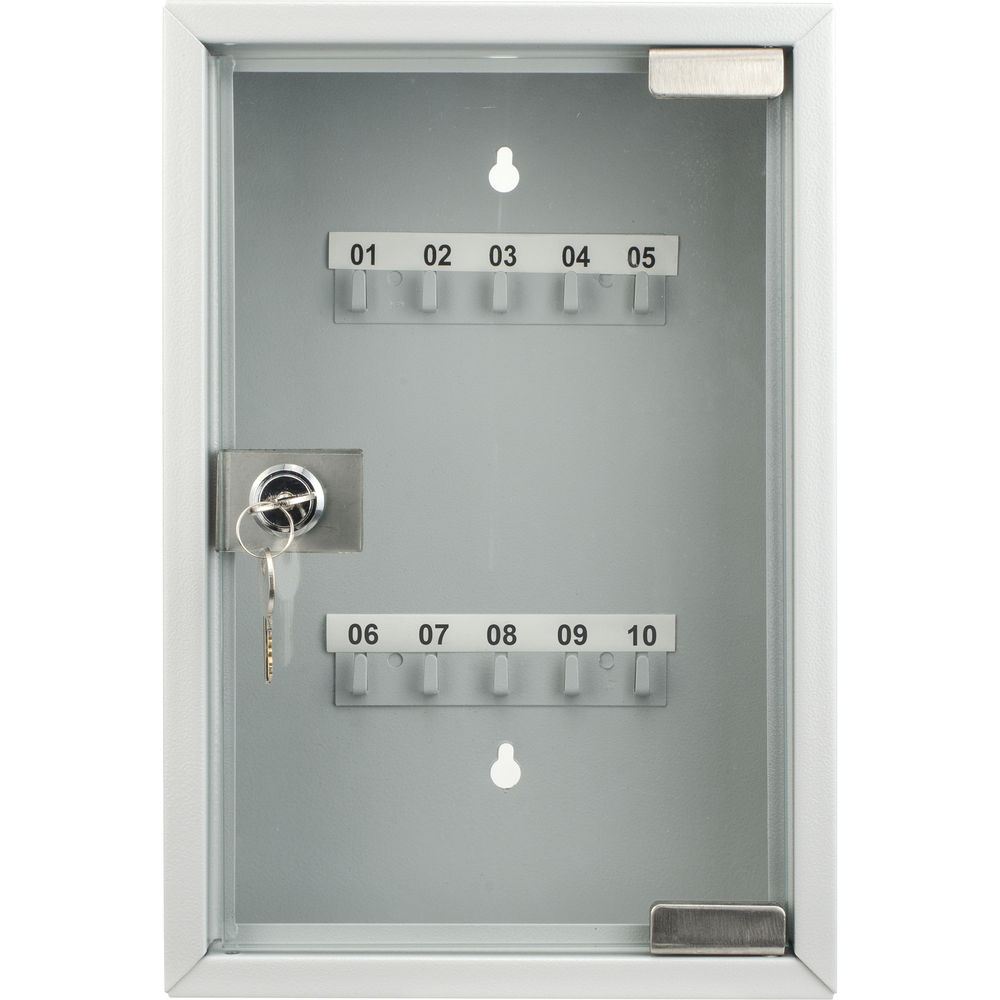 Tủ treo chìa khóa (giá treo chìa) Barska 10 vị trí có cửa kính CB12986 (10 chỗ móc chìa) - Hàng Chính Hãng