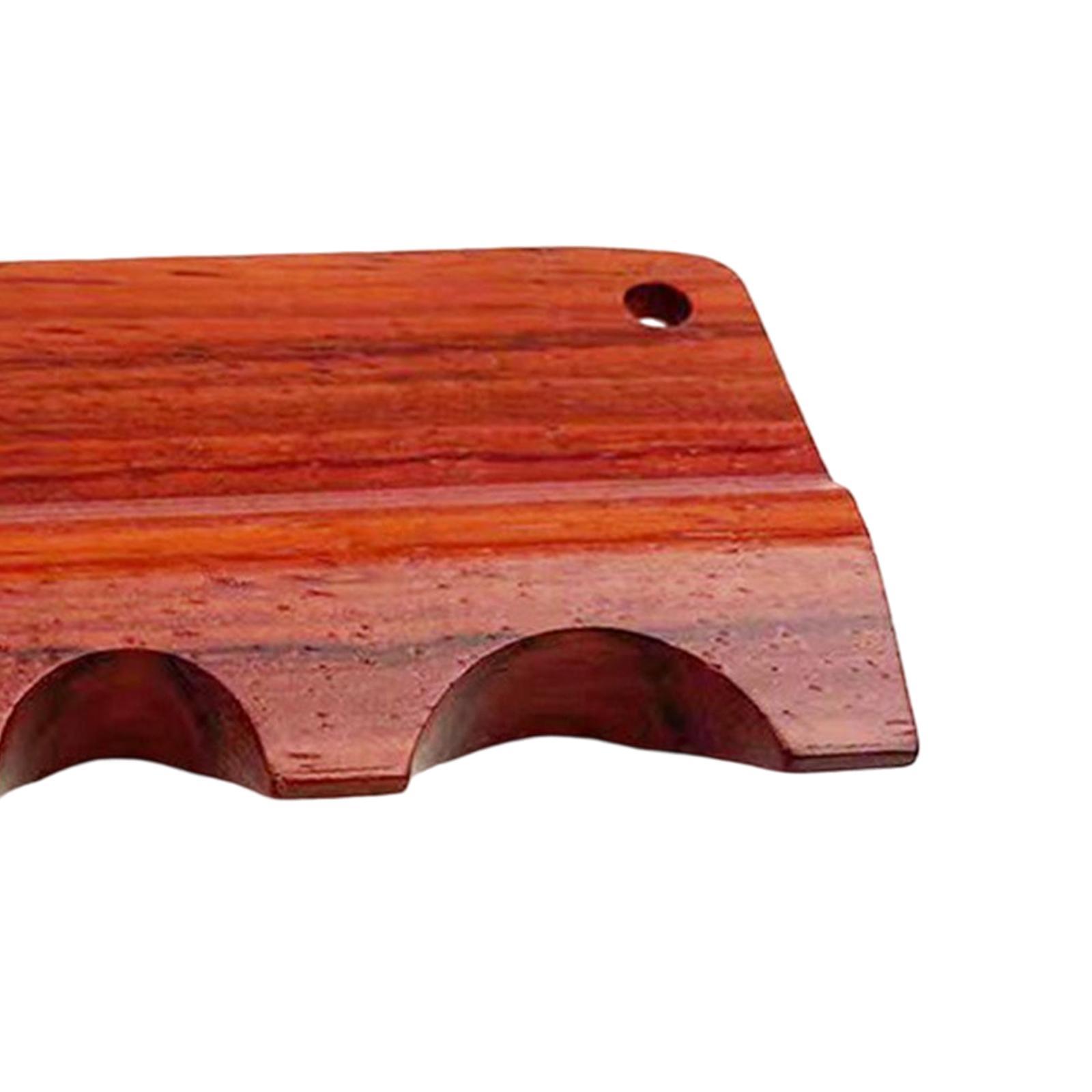 Pool Cue Holder for Table, Pool Table Cues Sticks Holder, Portable Nonslip Weighted Wooden 3 Cue Durable Snooker Rod Rack Table Clip