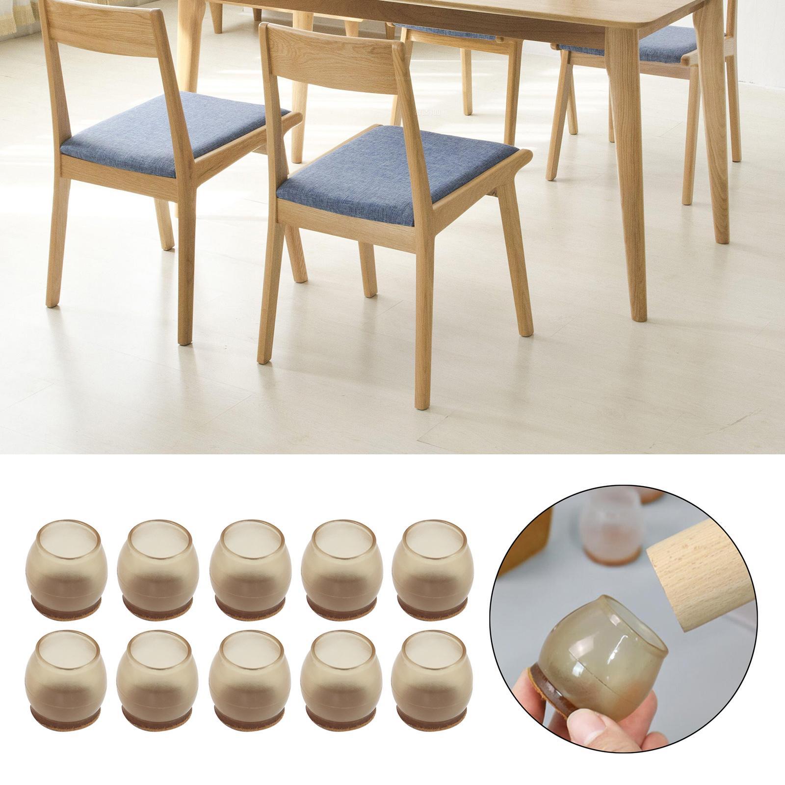 10x Chair Leg Covers Floor Protectors Table Feet Caps Pads