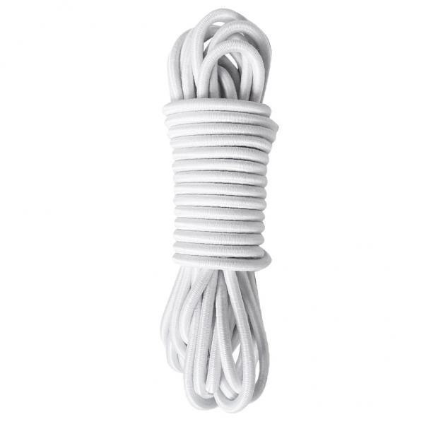 3x4mmx5m Elastic Bungee Rope Shock Cord Tie Down for Boat Trailer White