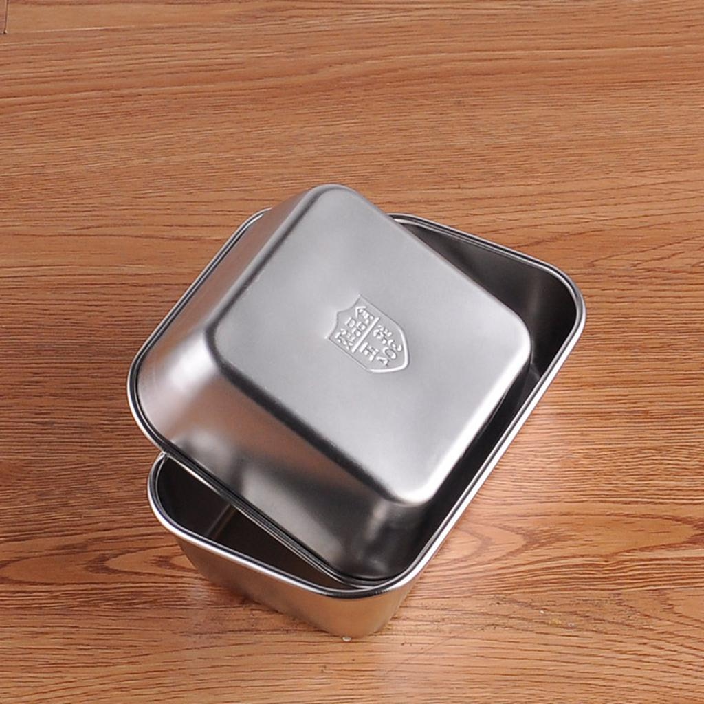 3X Stainless Steel Kitchen Food Crisper Containers Fresh Storage Box Rectangle