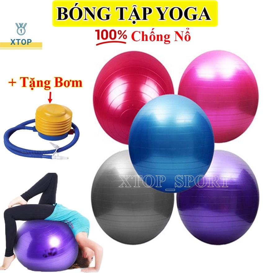 Bóng Tập Yoga Cao Cấp65cm, Bóng Tập Gym Dày 2mm Chống Nổ Bền Đẹp B65