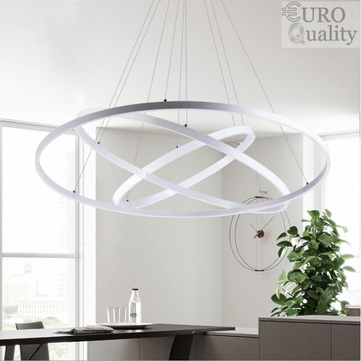 Đèn trần trang trí, đèn thả trần hình vòng cung 3 tầng cao cấp Euro Quality