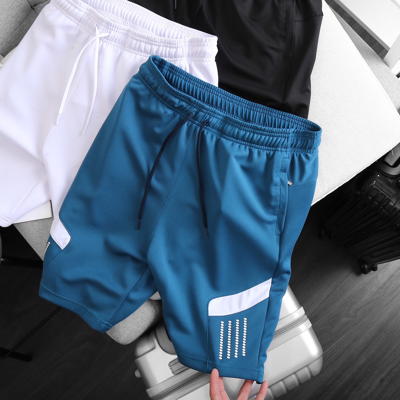 QUẦN SHORT THỂ THAO NAM, QUẦN TẬP GYM, CHẤT THUN THỂ THAO 4 CHIỀU - LZ FASHION - LZPS140