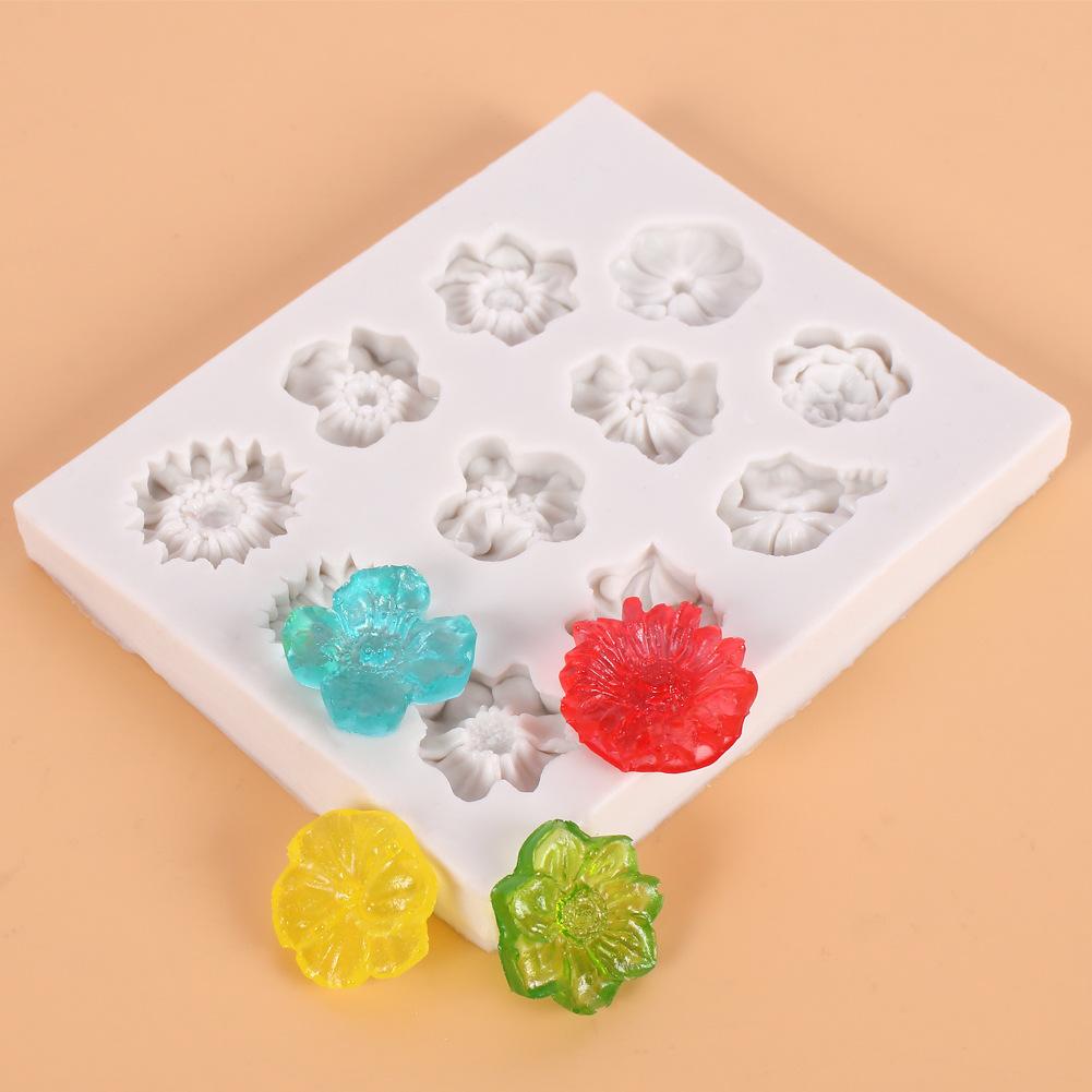 Khuôn Silicone ANAEAT Làm Bánh Sô Cô La Trang Trí DIY Tạo Hình Hoa Hồng/Hoa Hướng Dương