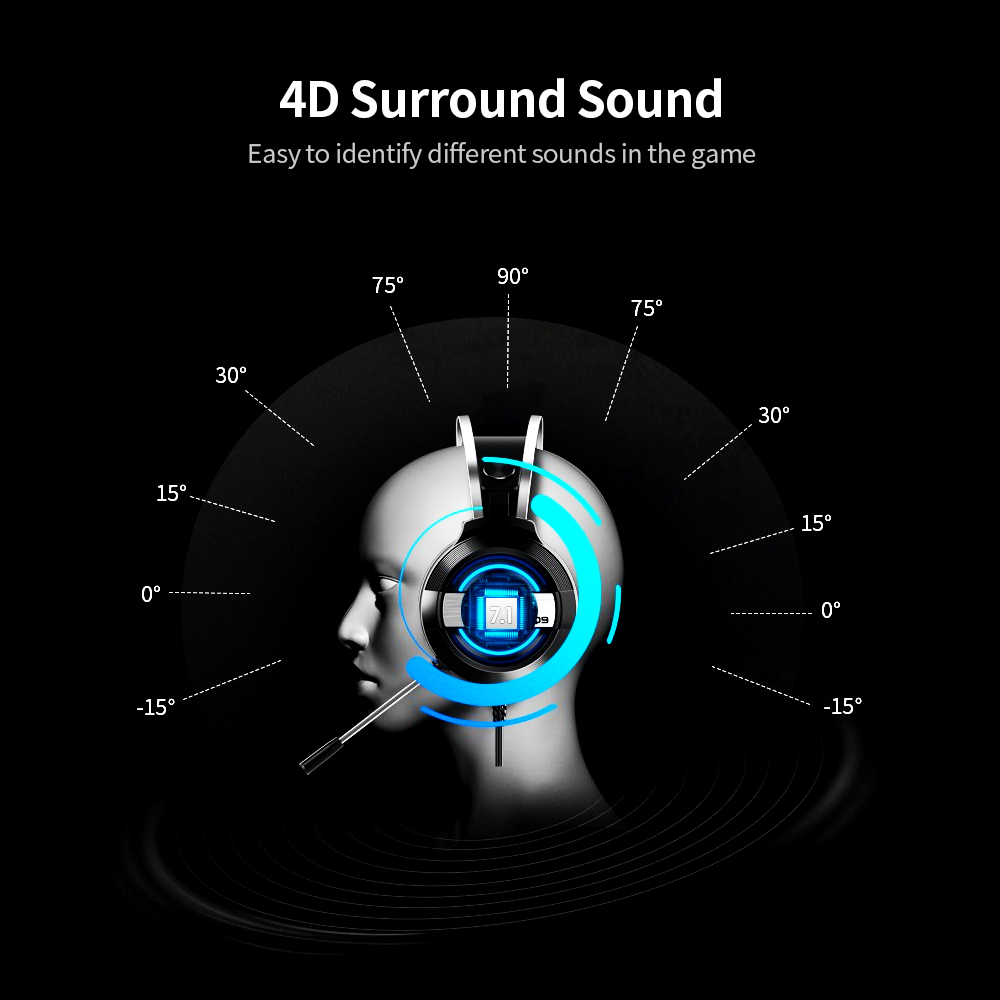 Tai nghe chơi game Q9 với Micrô giảm tiếng ồn 360 ° 7 màu