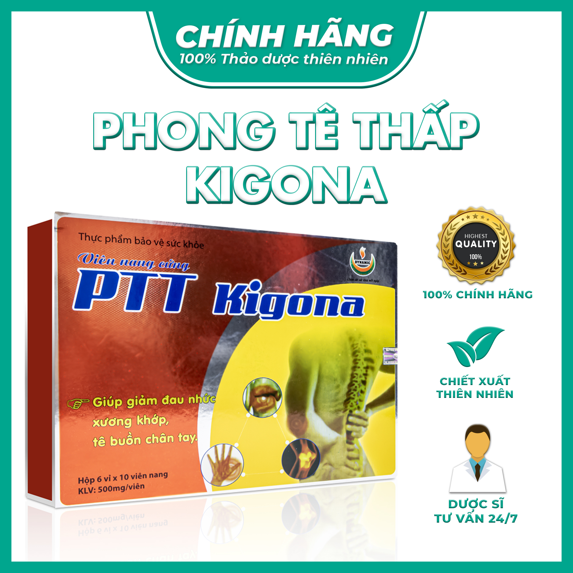 PTT KIGONA - NĂNG ĐỘNG - GIẢM ĐAU XƯƠNG KHỚP DO PHONG THẤP