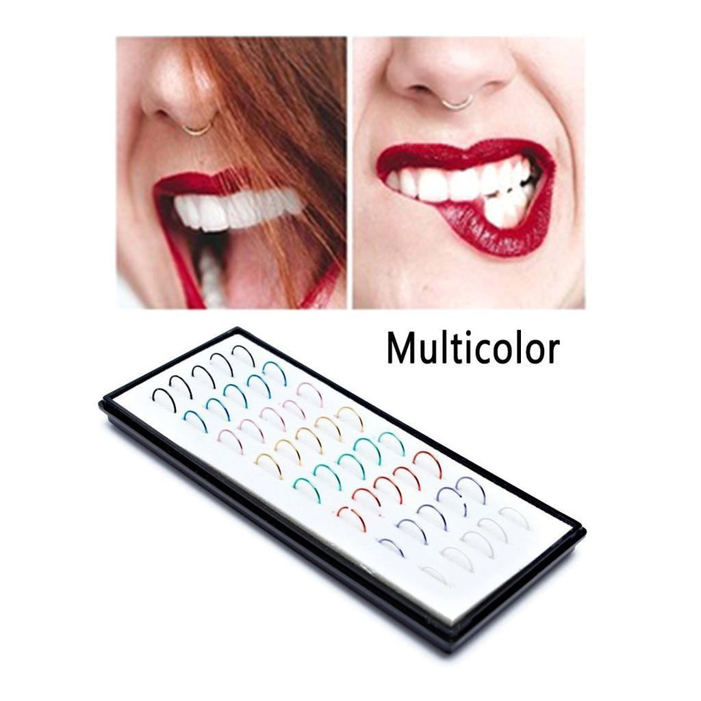 2-3pack Nose Rings Hoop Stainless Steel Nose Piercing Jewelry for Women