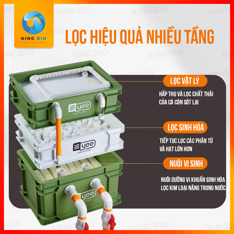 Bộ lọc thùng Yee Hydro cao cấp cho hồ cá cảnh, chậu cá cảnh – phiên bản nâng cấp bền bỉ hơn