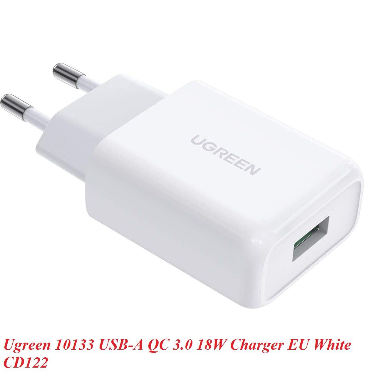 Ugreen UG10133CD122TK 18W QC3.0 màu Trắng Củ sạc nhanh cổng USB - HÀNG CHÍNH HÃNG