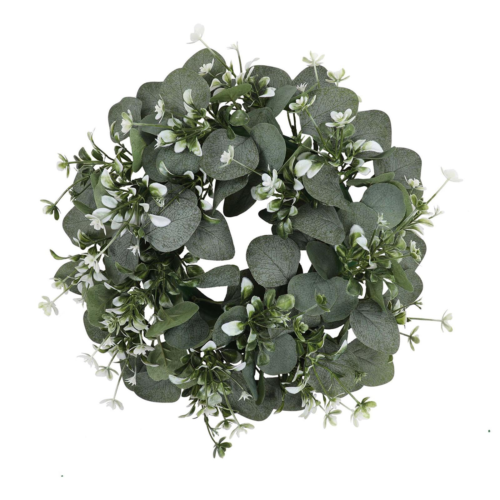 Large Green Leaf Wreath Artificial Christmas Wreath for Patio Window Wedding