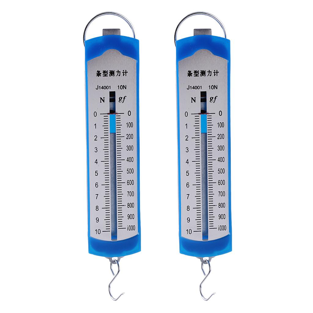 2Pcs Force Newton Meter Dynamometer Spring Balance Physics Lab Experiment