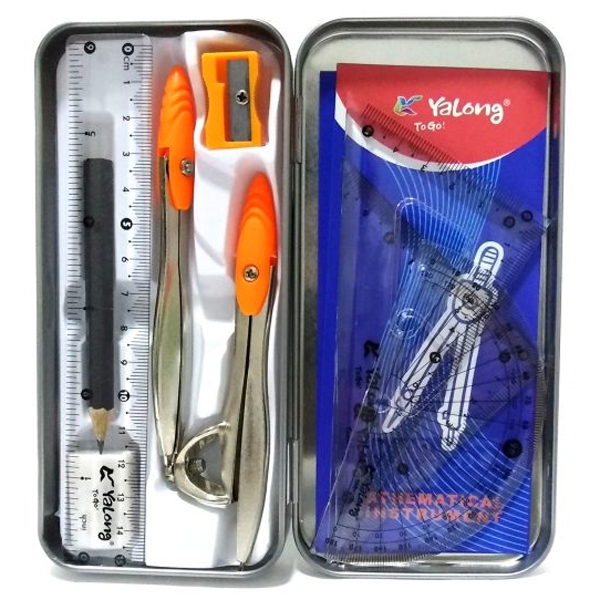 Bộ Compass 9 Món Hộp Thiếc - Yalong 19020