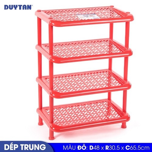 Kệ dép trung nhựa Duy Tân 4 tầng (48 x 30.5 x 65.5 cm) - 41736 - Giao màu ngẫu nhiên - Hàng chính hãng