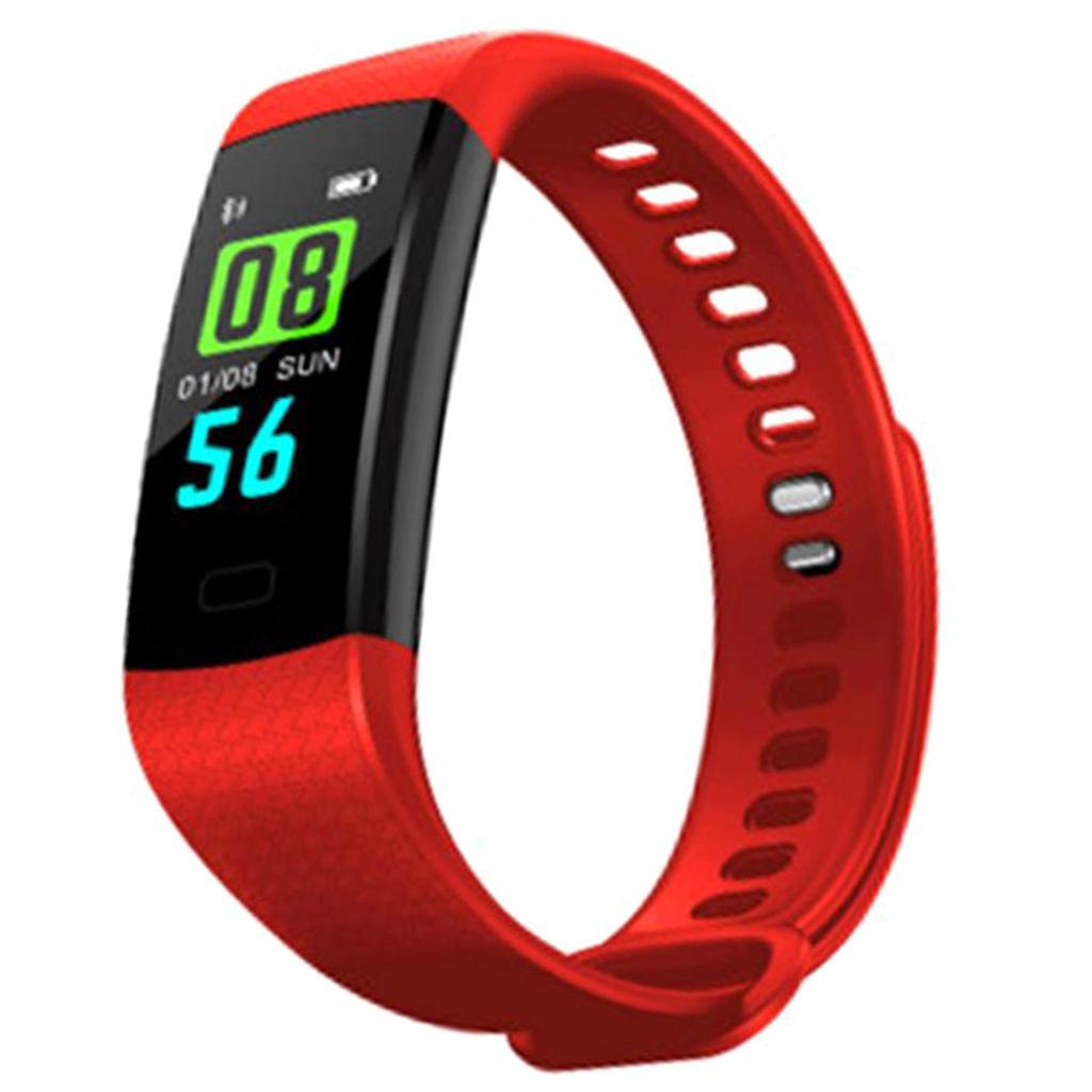 Bluetooth Smart Band Watch Fitness Tracker Bracelet Heart Rate Steps Red