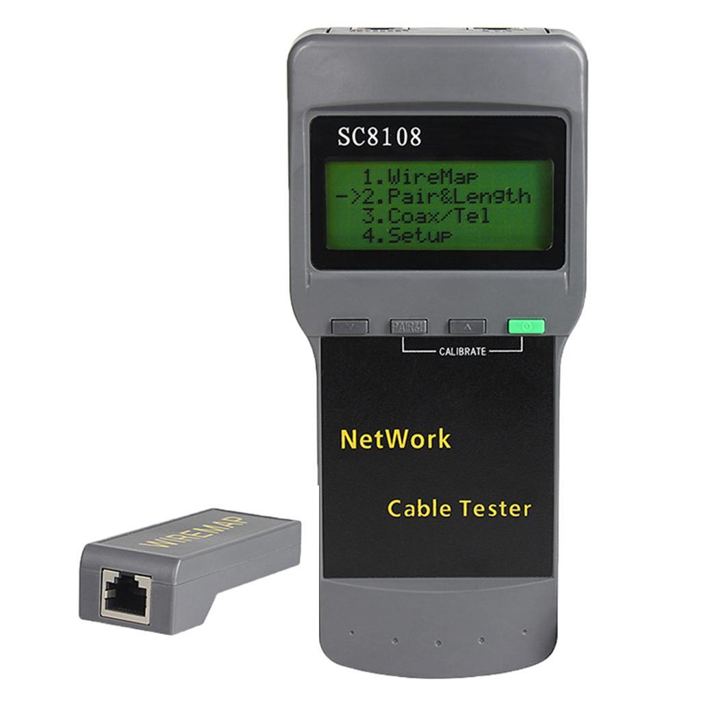 5E 6E Network LAN Length Cable Tester Meter Tools