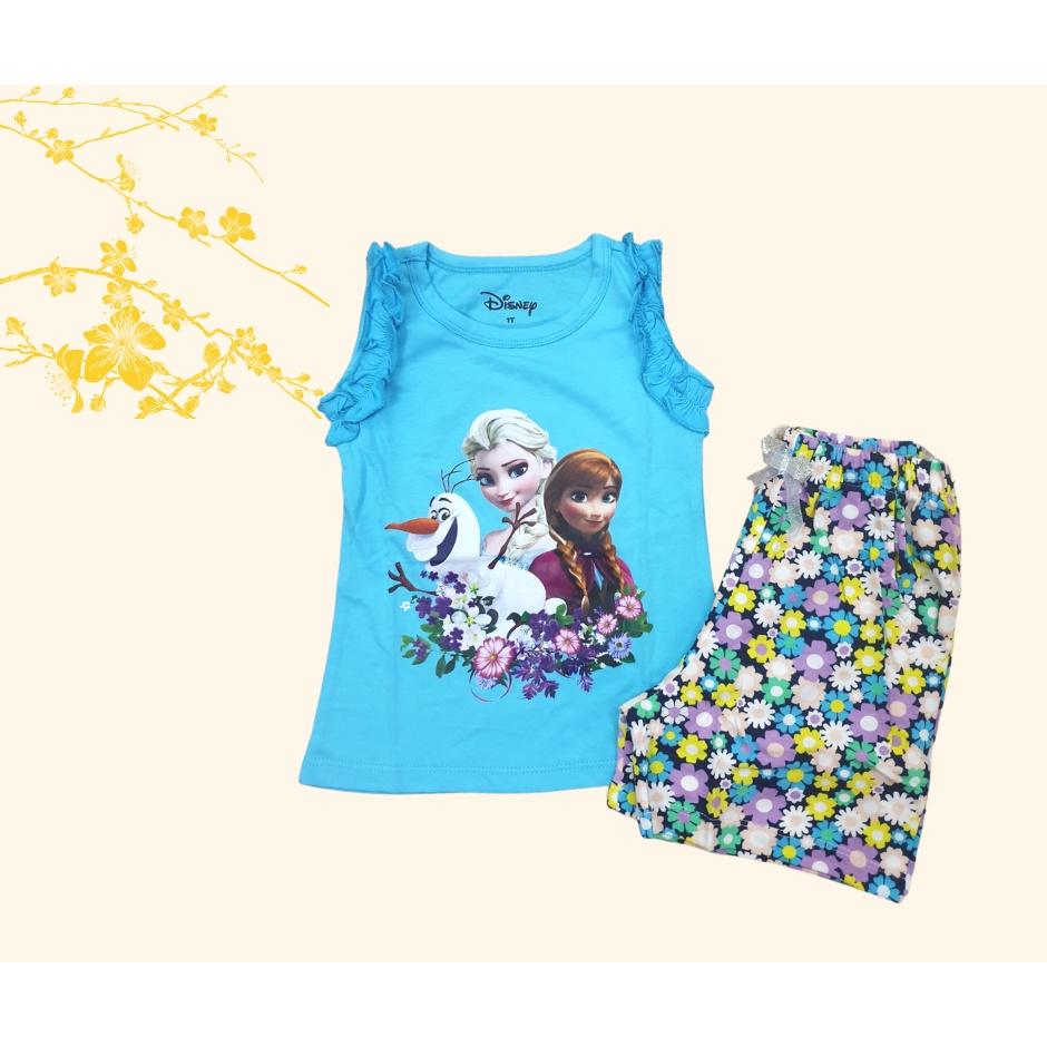 Bộ bé gái sát nách , size cho bé từ 23-45kgs, vải xuất dư