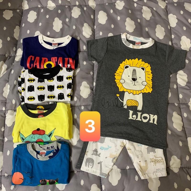 set bộ mặc hè bé trai siêu cute chất thun borip mịn mềm thấm hút mồ hôi