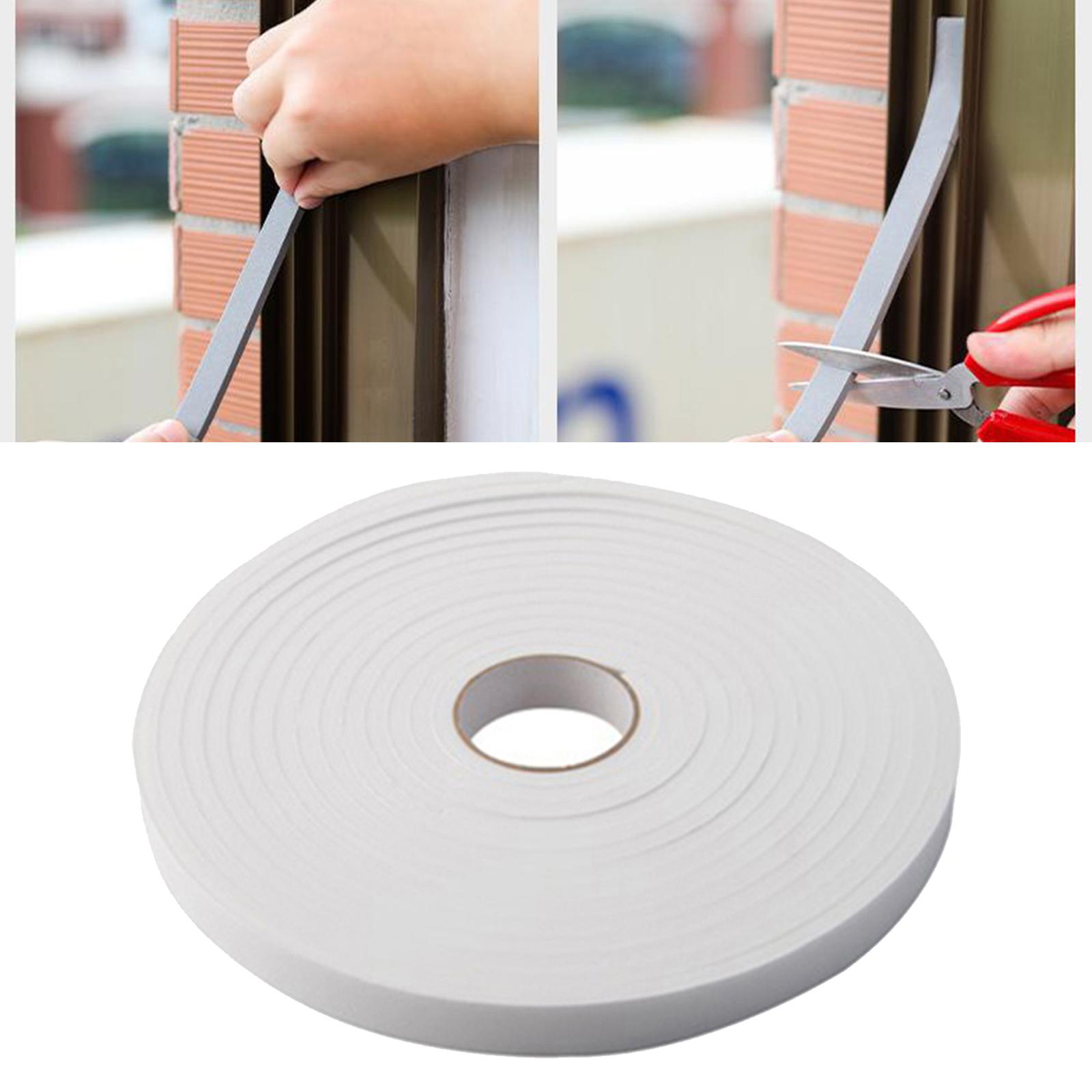 2 Rolls Foam Seal Tape, Thick High Density Foam Strip Self Adhesive Door Weather Stripping Insulation Foam Window Seal Total 33 feet