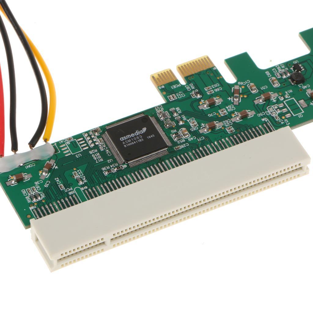 2x High Efficiency PCI- PCI-E to PCI Riser Card Converter for PC