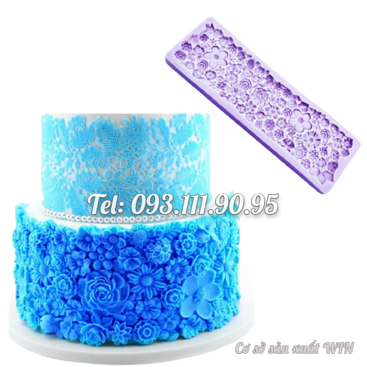 Khuôn silicon làm viền bánh, rau câu, fondant hoa dại - Mã số 1723