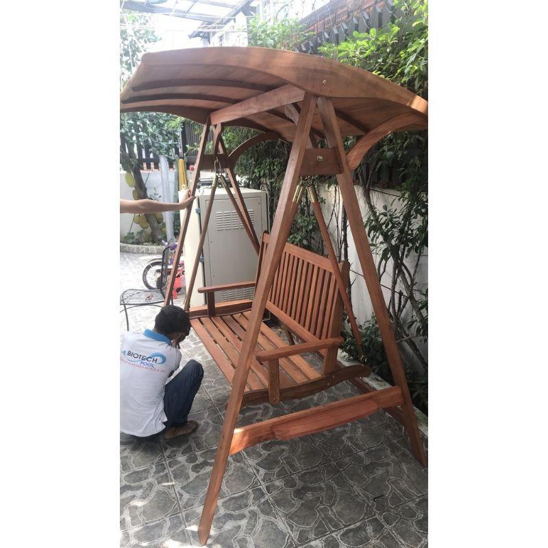 Xích đu gỗ cẩm hồng/ xích đu sân vườn